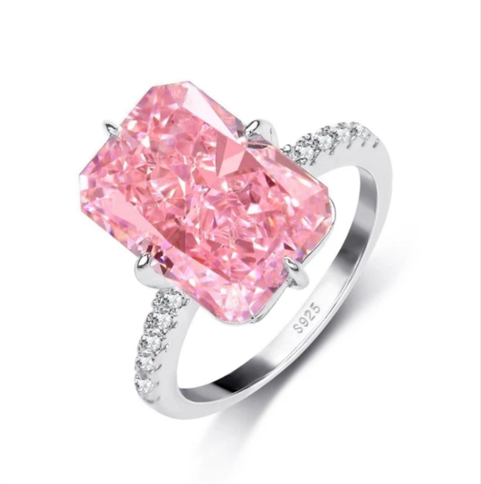 Pink Princess Solitaire Ring